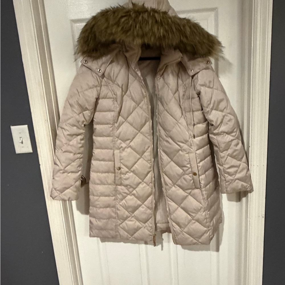 NWOT‼️Kenneth Cole Reaction Beige Puffer Jacket - Picture 2 of 4